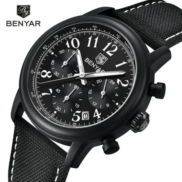 Hafta Bazar by Benyar-5190 Homme Series men’s wristwatch featuring a sleek dial, refined markers, and a durable stainless steel strap.