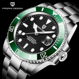 Hafta Bazar by Pagani Design PD-1661 Pro Submariner Automatic wristwatch featuring a bold diver-style dial, rotating bezel, and a stainless steel bracelet.