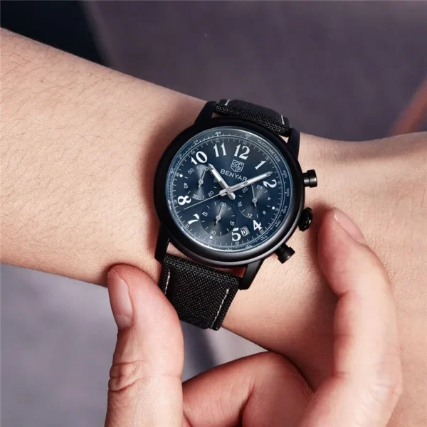 Hafta Bazar by Benyar-5190 Homme Series men’s wristwatch featuring a sleek dial, refined markers, and a durable stainless steel strap.