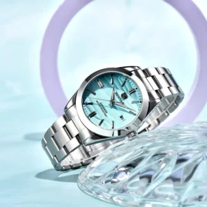 Hafta Bazar by Benyar-5208 Signature Automatic Elite Series wristwatch featuring an open-heart automatic movement, detailed dial design, and a premium stainless steel strap.