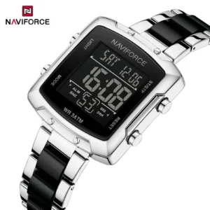 Hafta bazaar"Naviforce NF 5057 elegant gold square digital women’s watch"