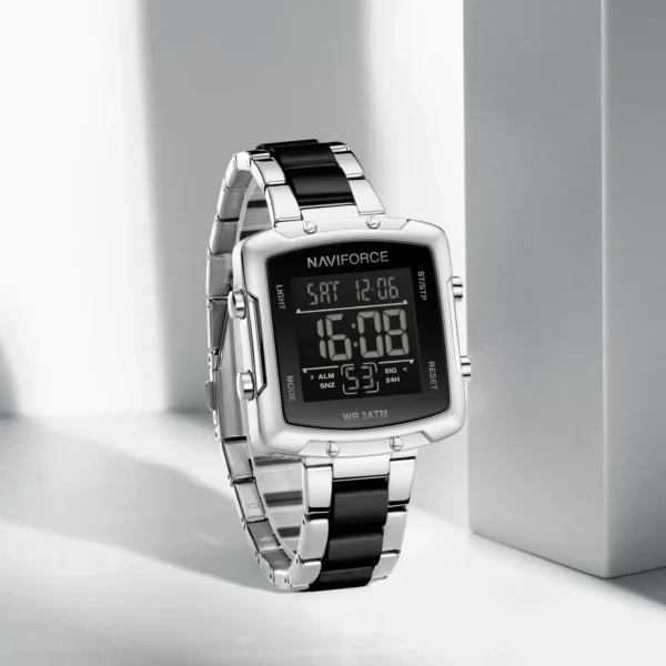 Hafta bazaar"Naviforce NF 5057 elegant gold square digital women’s watch"