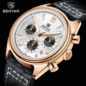 Hafta Bazar by Benyar 5195 Aquista Luxury Series wristwatch with stainless steel case, elegant dial, and leather or metal strap.