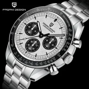 Hafta Bazar by Pagani Design PD-1701 V63 Pro Series wristwatch featuring a sporty dial, bold markers, and a durable stainless steel bracelet.