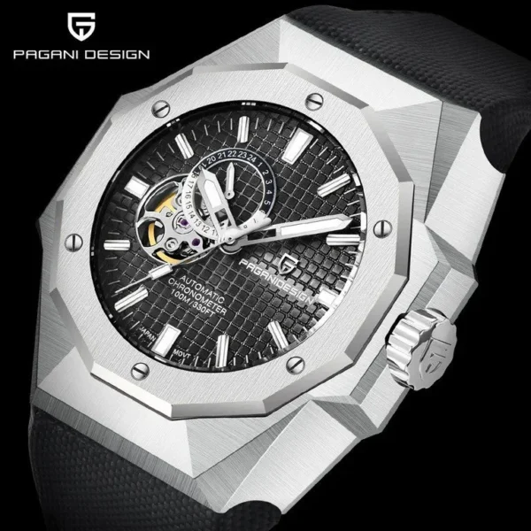 Hafta Bazaar by Pagani Design YS014 Radiant Legacy Series wristwatch with a modern stainless-steel build, detailed dial, and luminous hands.