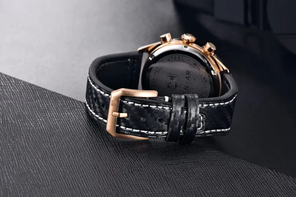 Hafta Bazar by Benyar 5195 Aquista Luxury Series wristwatch with stainless steel case, elegant dial, and leather or metal strap.