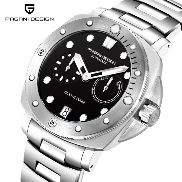 Hafta Bazaar by Pagani Design PD-1767 Automatic Diver Edition watch with a rugged stainless-steel case, rotating dive bezel, luminous markers, and sporty diver styling.