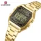 Hafta Bazaar Naviforce NF 5063 Retro Digital Lady Watch with rectangular display and digital time screen for women