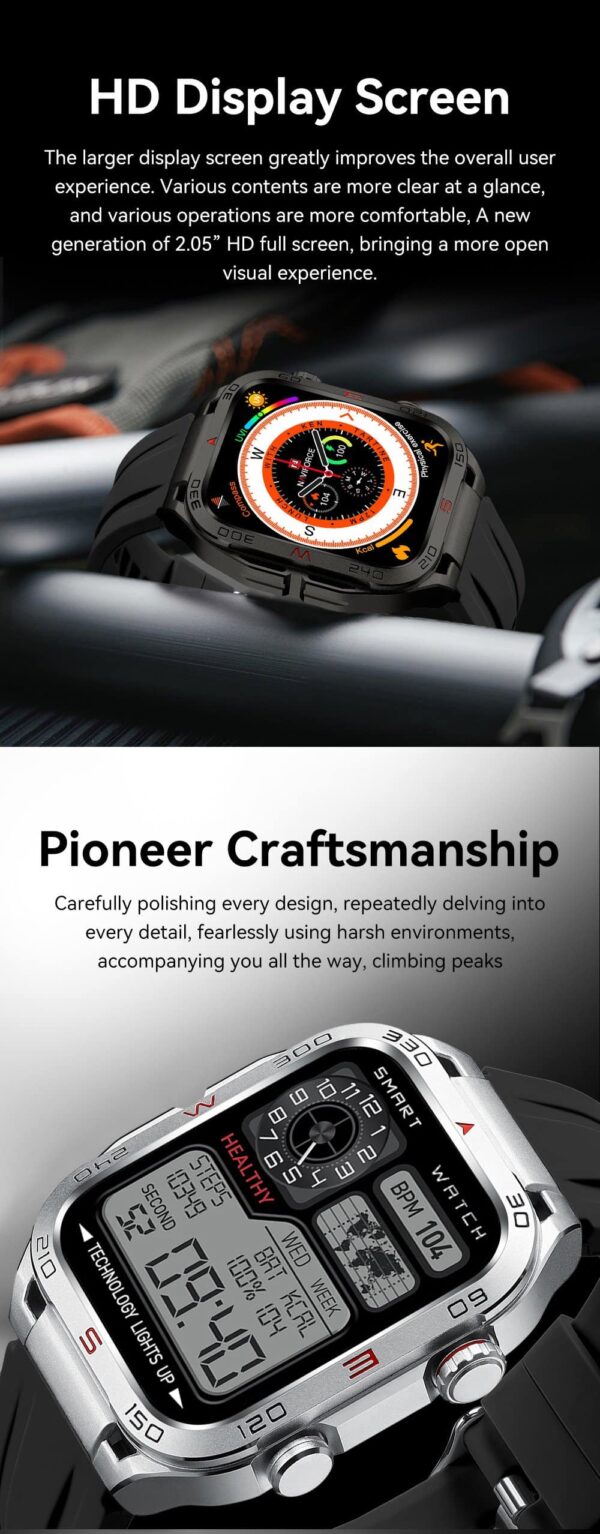 Hafta Bazaar by Naviforce NT11 Advanced FitPro Smartwatch featuring a sleek touchscreen display, fitness tracking sensors, and a modern sporty design.