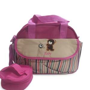 Hafta Bazaar by “Baby Pink Premium Mother Diaper Bag Set with multiple matching bags for organized baby care.”