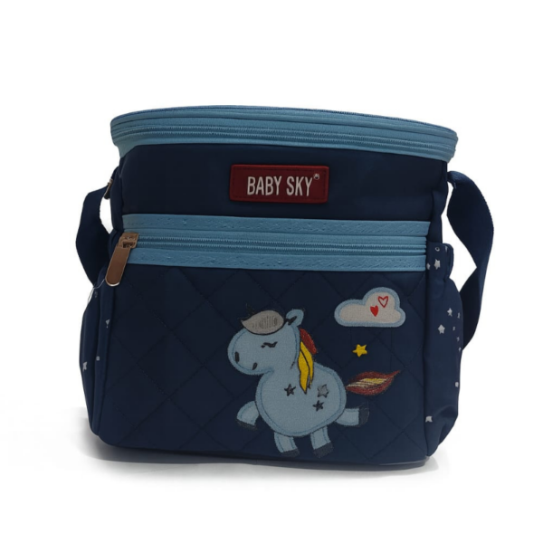 Hafta Bazaar by “Baby Sky unicorn premium quilted diaper bag with soft padded design and spacious compartments.”