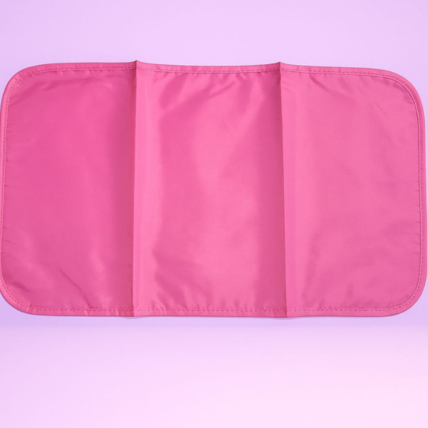 Hafta bazaar by Pink baby diaper bag set with matching bottle holder and foldable changing mat for newborns and moms.