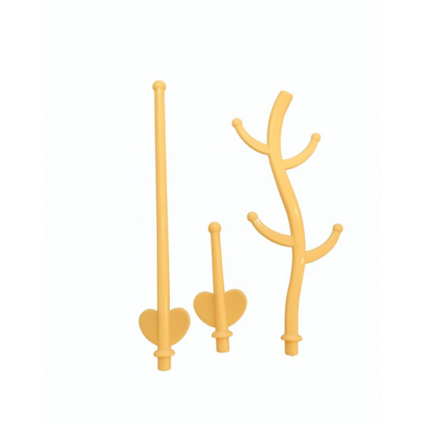 Hafta Bazaar by 6-in-1 silicone baby bottle cleaning brush set with stand, including bottle brush, nipple brush, straw cleaner, and accessory tools.