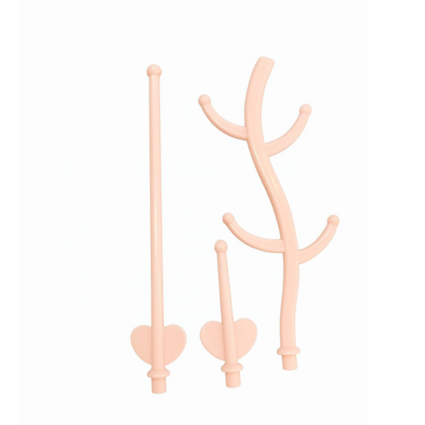 Hafta Bazaar by 6-in-1 silicone baby bottle cleaning brush set with stand, including bottle brush, nipple brush, straw cleaner, and accessory tools.