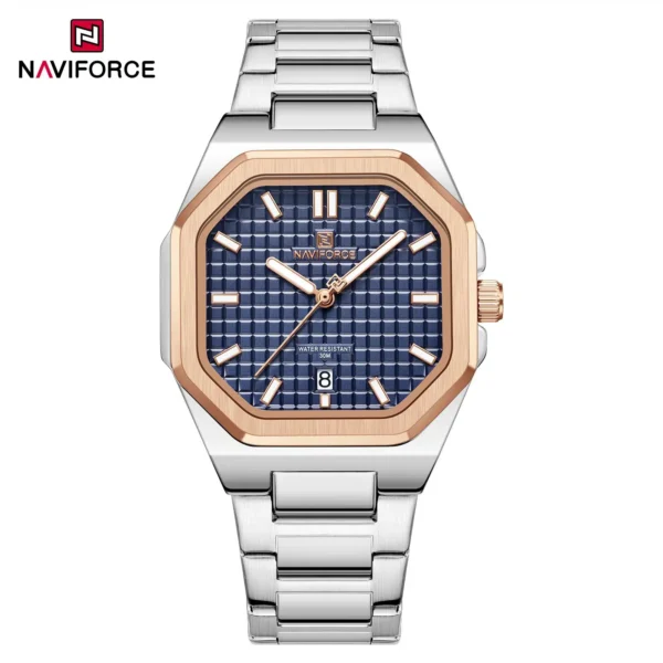 Naviforce NF-5053 women’s signature watch with round dial and date display