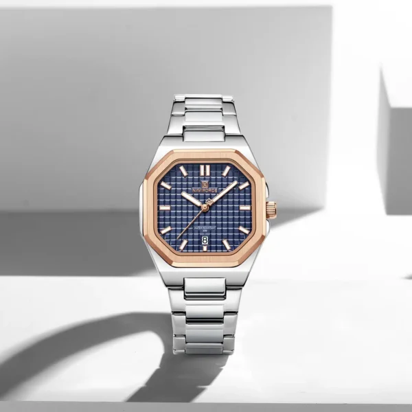 Naviforce NF-5053 women’s signature watch with round dial and date display