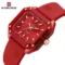 Naviforce NF-7106 Square Essence women’s watch with a stylish square dial and soft silicone strap.