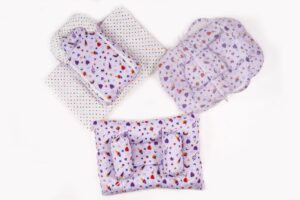 Hafta Bazaar by 8-piece newborn baby bedding set with carry nest, pillow, bolsters, quilt, and soft bedding accessories.