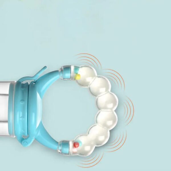 Hafta Bazaar by “Baby rattle fruit pacifier made with soft silicone for safe feeding, teething, and playful sound.”