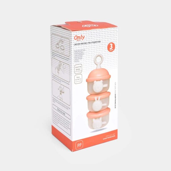 Hafta Bazaar by Three-layer milk powder container with stackable compartments and secure lids for baby formula storage.