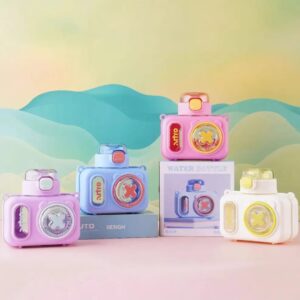 Hafta Bazaar by “Camera-shaped water bottle beaker designed for kids with a fun and playful look.”
