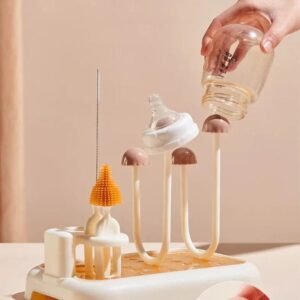 Hafta Bazaar by “Drain rack with cleaning brush used for drying baby bottles, cups, and feeding accessories.”