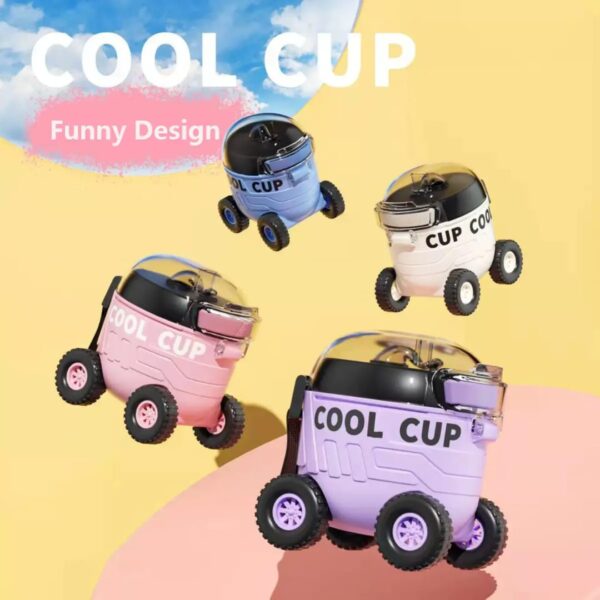 Hafta Bazaar by “Car-shaped cool cup water bottle beaker designed for easy and fun drinking for kids.”