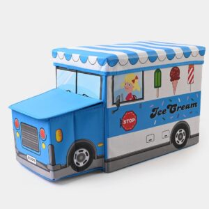 Hafta Bazaar by “Bus-shaped kids storage box for organizing toys and playroom items.”