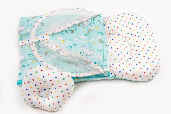 Hafta Bazaar by “Soft baby carry nest with breathable mosquito net providing safe, comfortable, and insect-free sleep for newborns.”