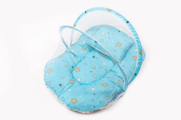 Hafta Bazaar by “Soft baby bedding set with breathable mosquito net providing safe and insect-free sleep for newborns.”