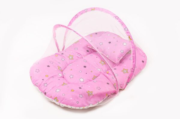 Hafta Bazaar by “Soft baby bedding set with breathable mosquito net providing safe and insect-free sleep for newborns.”