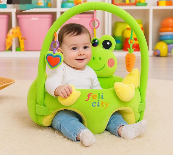 hafta bazaar by “Soft plush Baby Bear Activity Sofa Seat designed to support babies while sitting and playing.”