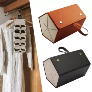 hafta bazaar by Leather sunglasses organizer with five individual slots for eyewear storage.