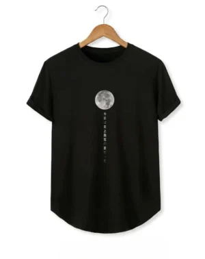 Moonlight Minimal Graphic Black T-Shirt